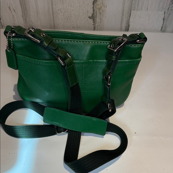 Coach Legacy Crossbody Jade Green Glove Hand Leather EUC - Picture 2 of 9